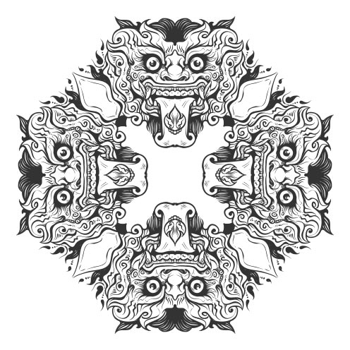 Vector-Illustration-dragon-circle-ornaments