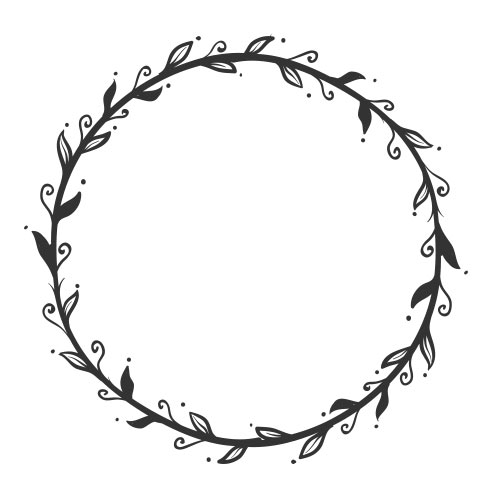 Vector-Illustration-vine-circle-frame