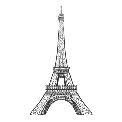 Vector-Illustration-world-monument-eiffel-tower
