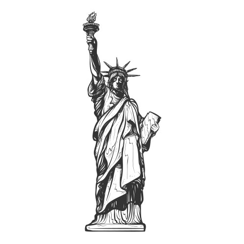 Vector-Illustration-world-monument-lady-liberty