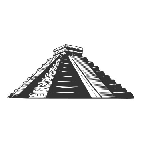 Vector-Illustration-world-monument-pyramid-piza