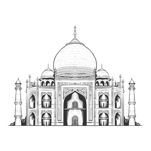 Vector-Illustration-world-monument-taj-mahal
