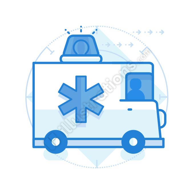 ambulance line illustration