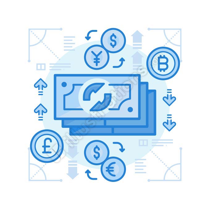 currency line illustration