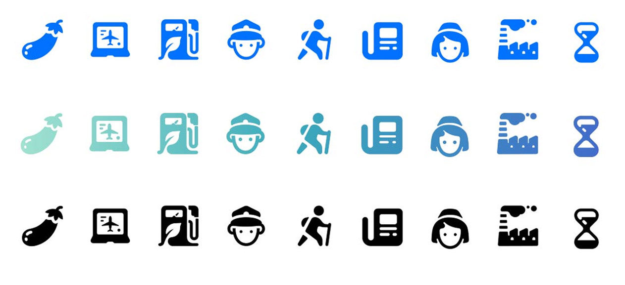 solid icons colors