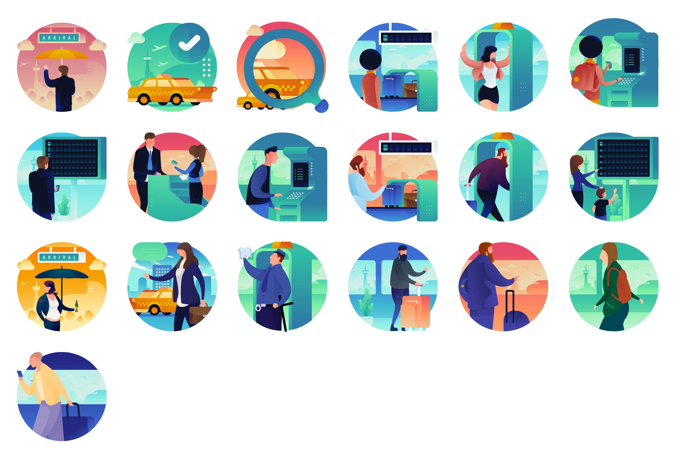 airport-icon-set