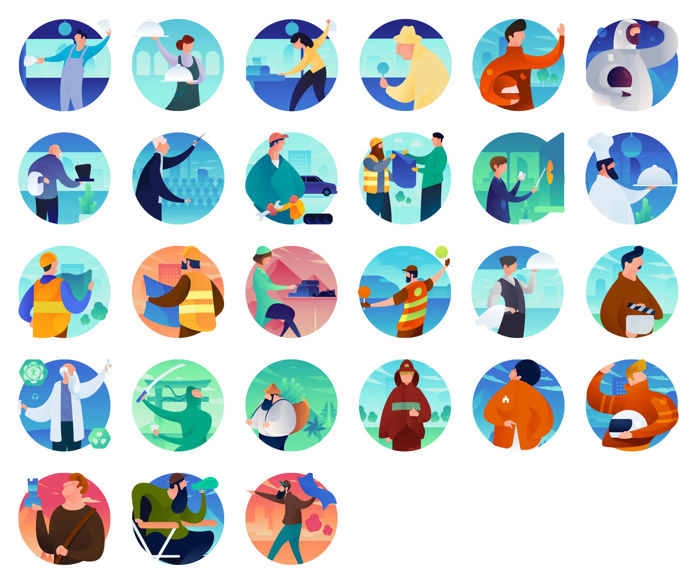 occupations-icon-set
