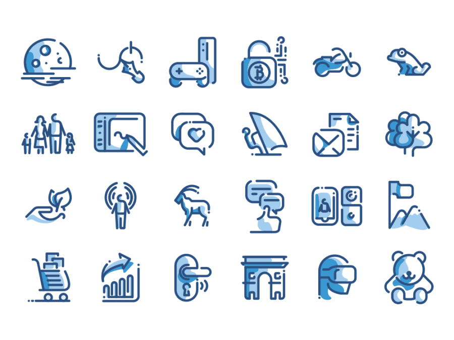 Round Icons 45,000 Premium Icon Packed in One Bundle Flat Line Glyph