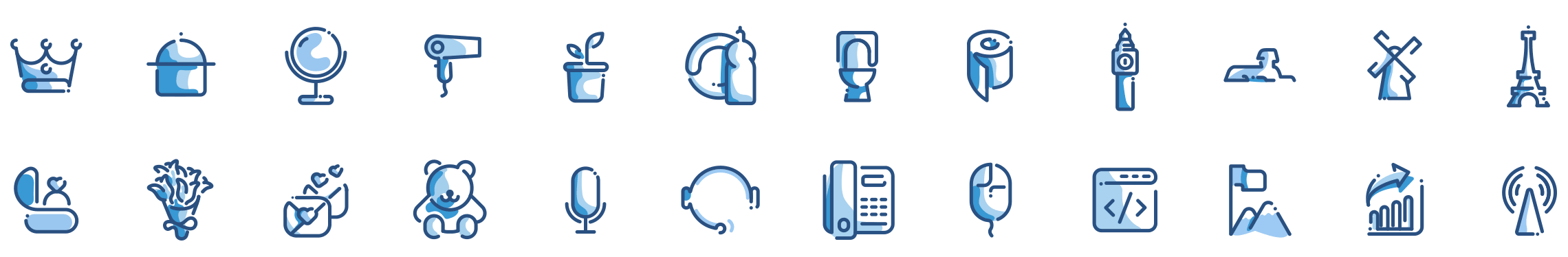 100 Free Vector Line Duo Tone Icons Set On Round Icons Website