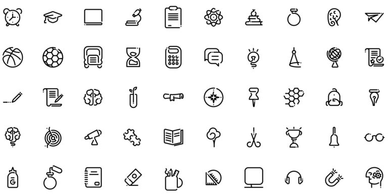 Minimal line icons - Round Icons
