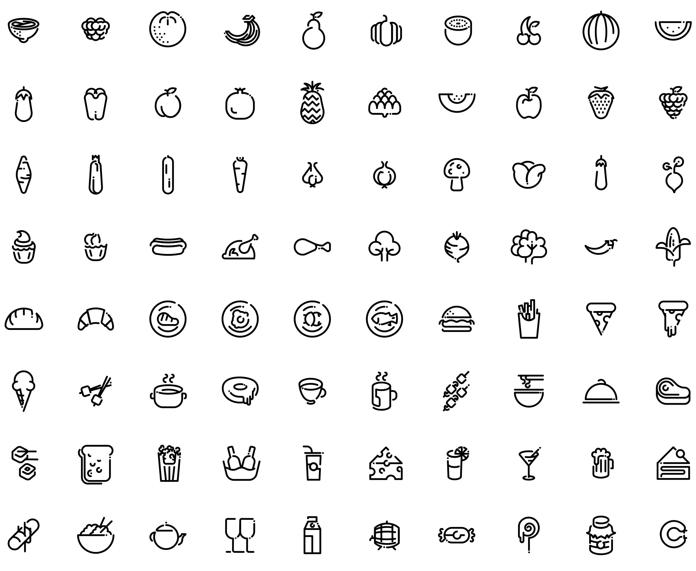 food-icons-set-preview