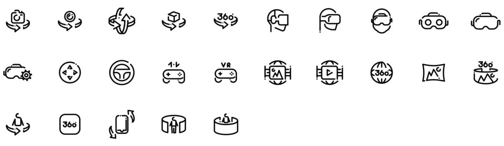 Minimal line icons - Round Icons