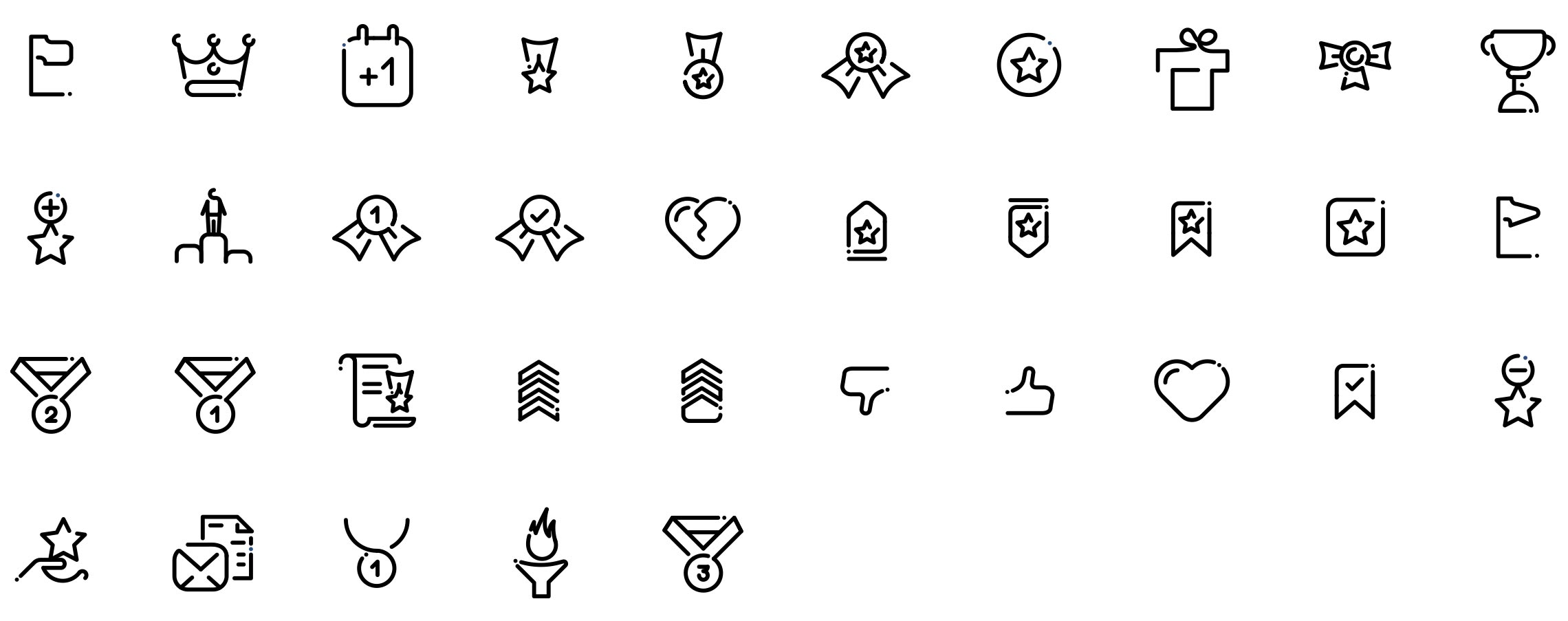 votes-and-rewards-icons-set-preview