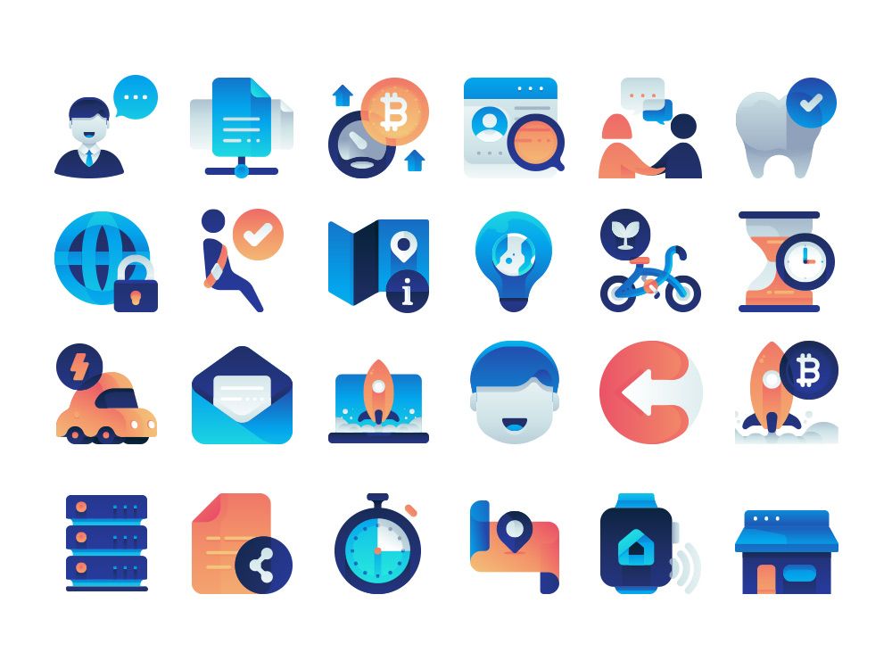 Gradient icons pack