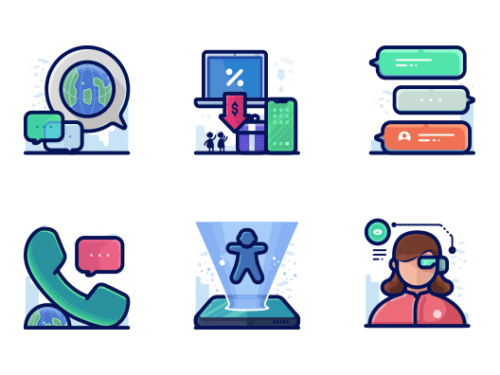 free business icons set