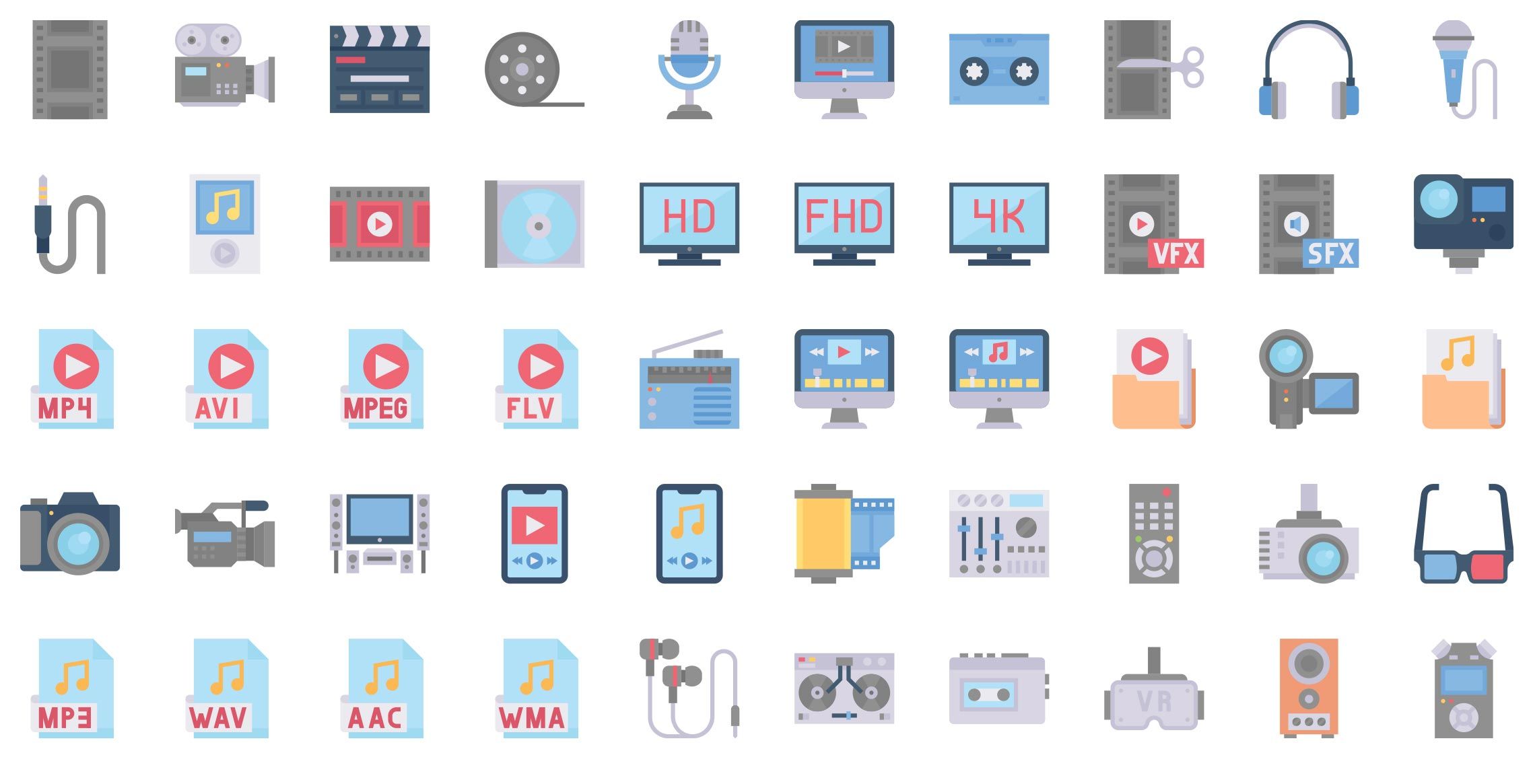 audio-flat-icons-vol-5-preview