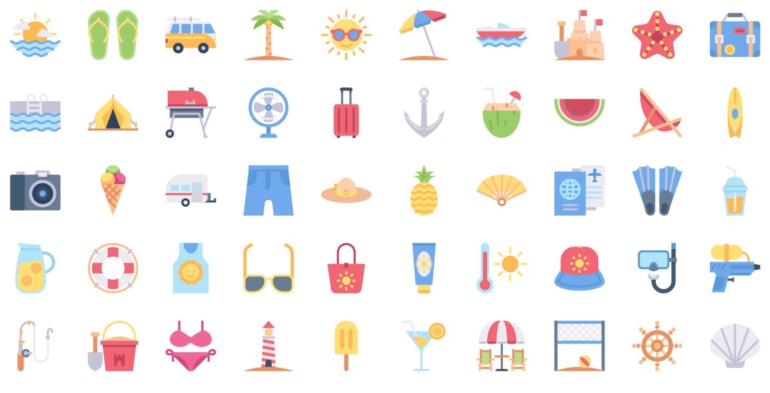 Flat Vector Icons Pack Vol 5 - Round Icons