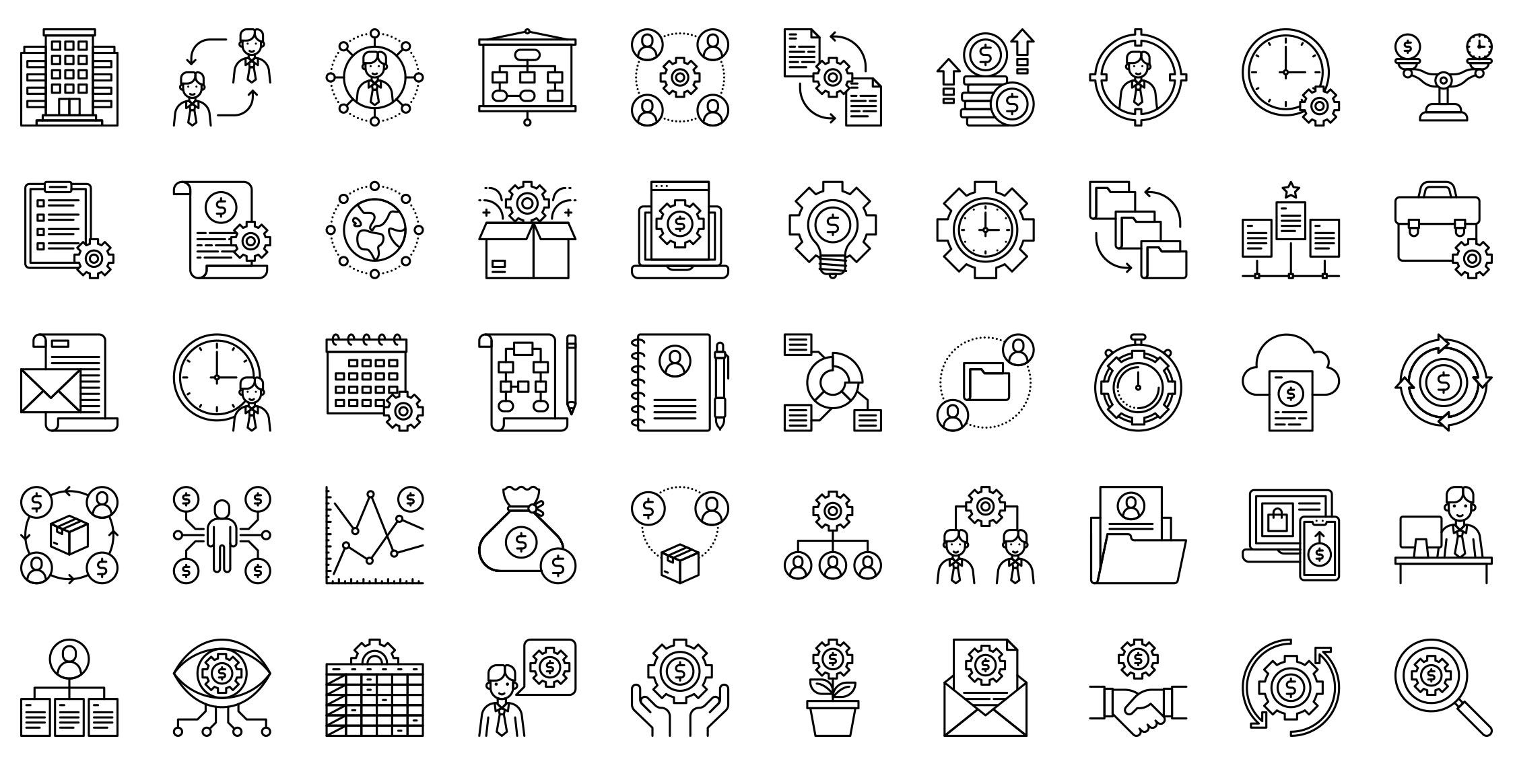 business-management-thin-outline-preview