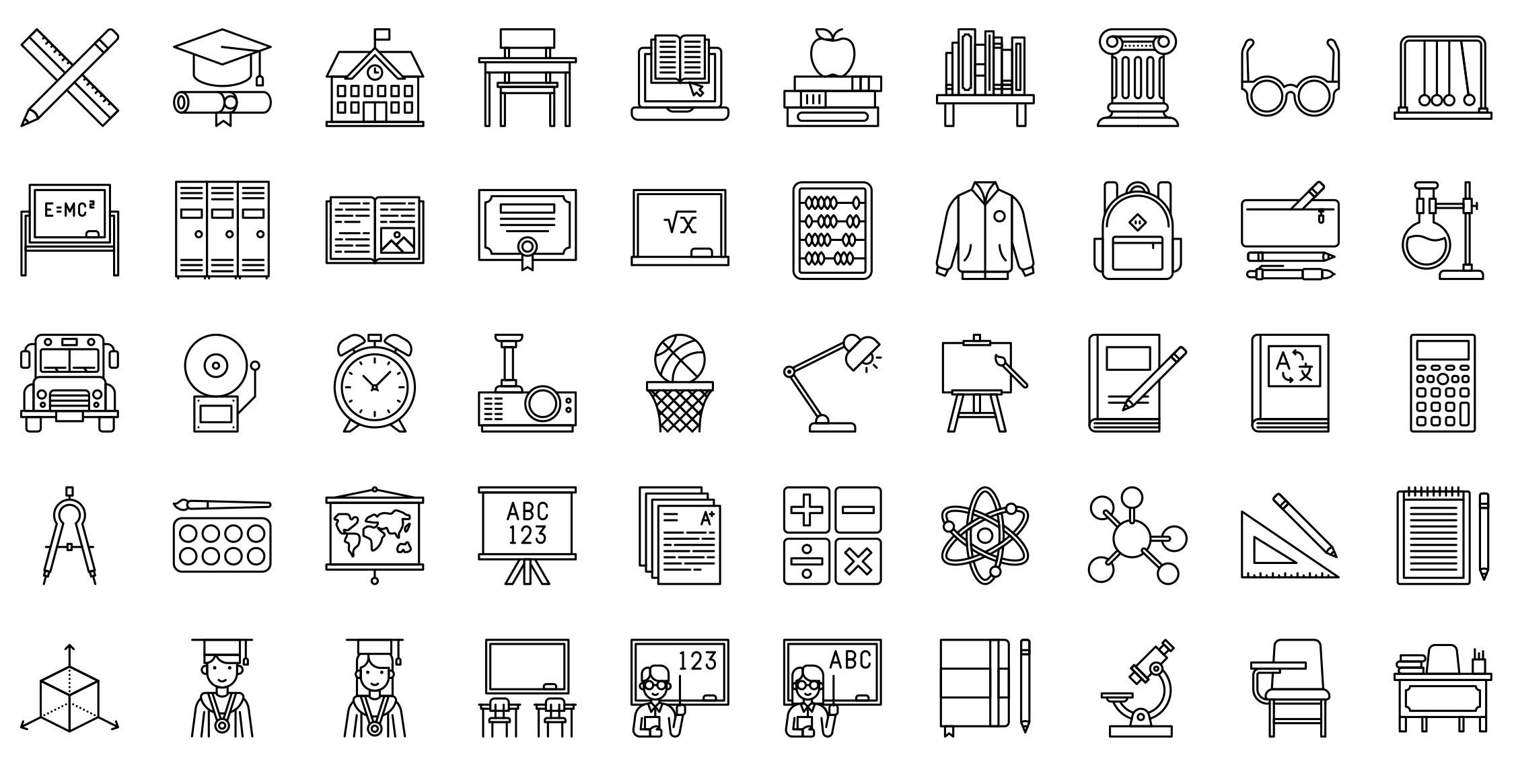education-thin-outline-preview
